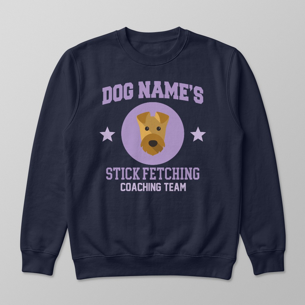 Stick Fetching Coaching Team: Personalised {breedFullName} Sweatshirt