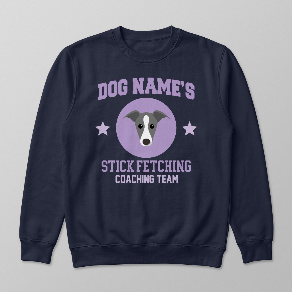 Stick Fetching Coaching Team: Personalized {breedFullName} Sweatshirt