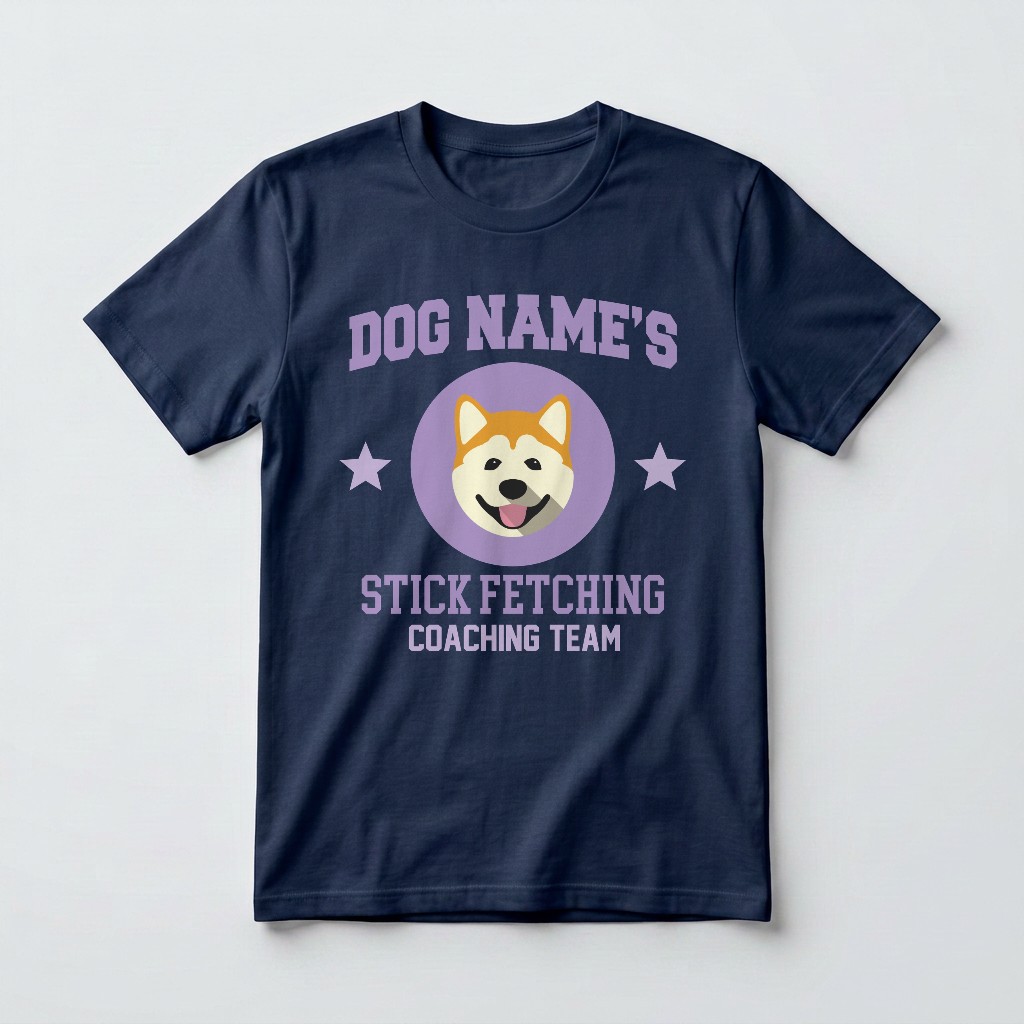 Stick Fetching Coaching Team: Personalized {breedFullName} T-Shirt
