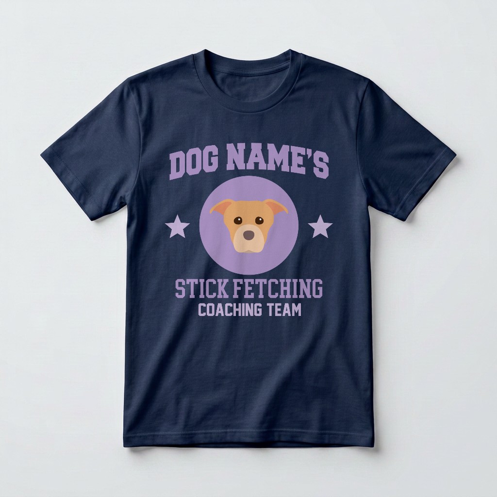 Stick Fetching Coaching Team: Personalized {breedFullName} T-Shirt