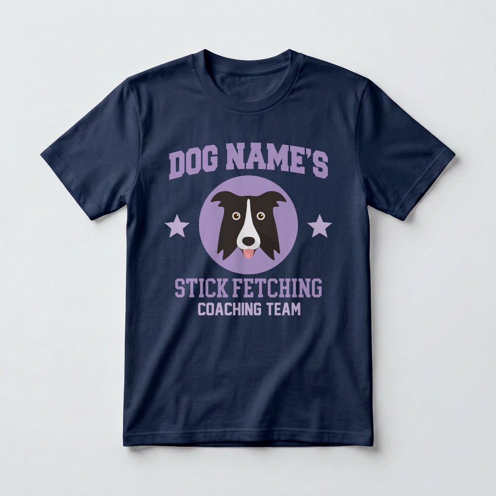 Stick Fetching Coaching Team: Personalized {breedFullName} T-Shirt