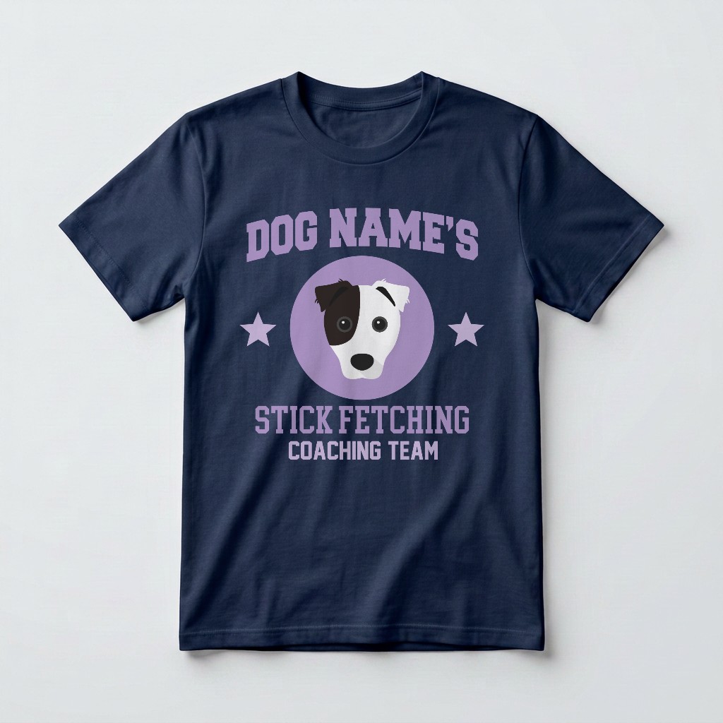 Stick Fetching Coaching Team: Personalized {breedFullName} T-Shirt