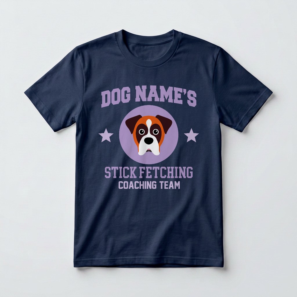 Stick Fetching Coaching Team: Personalized {breedFullName} T-Shirt