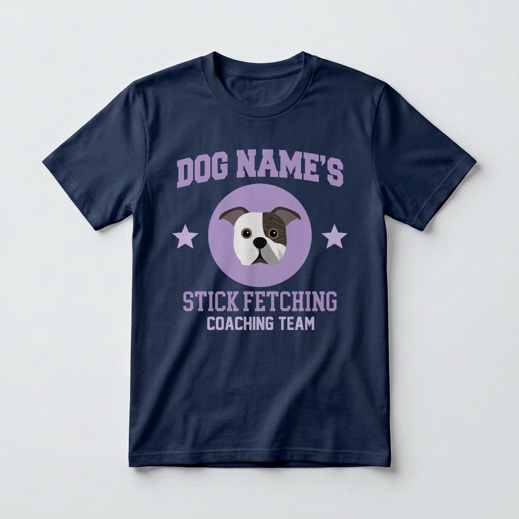 Stick Fetching Coaching Team: Personalized {breedFullName} T-Shirt