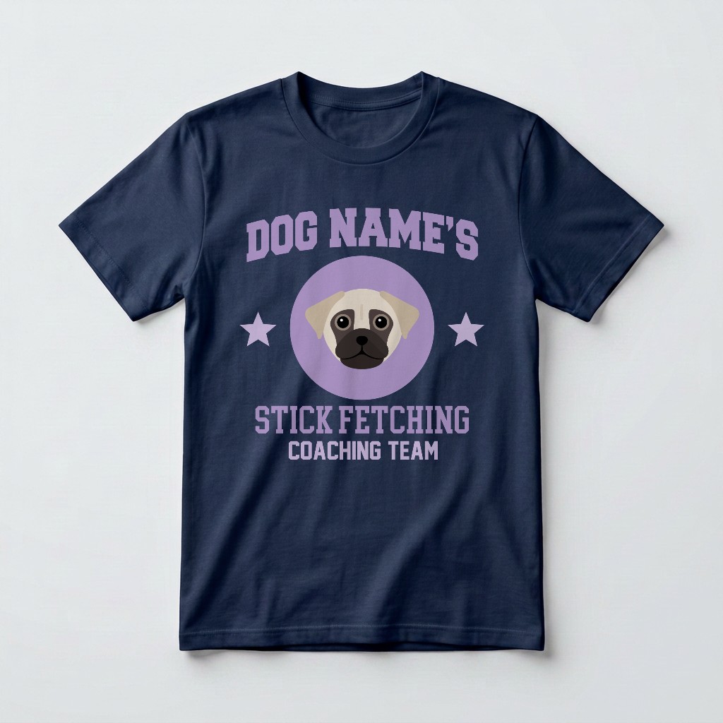 Stick Fetching Coaching Team: Personalized {breedFullName} T-Shirt