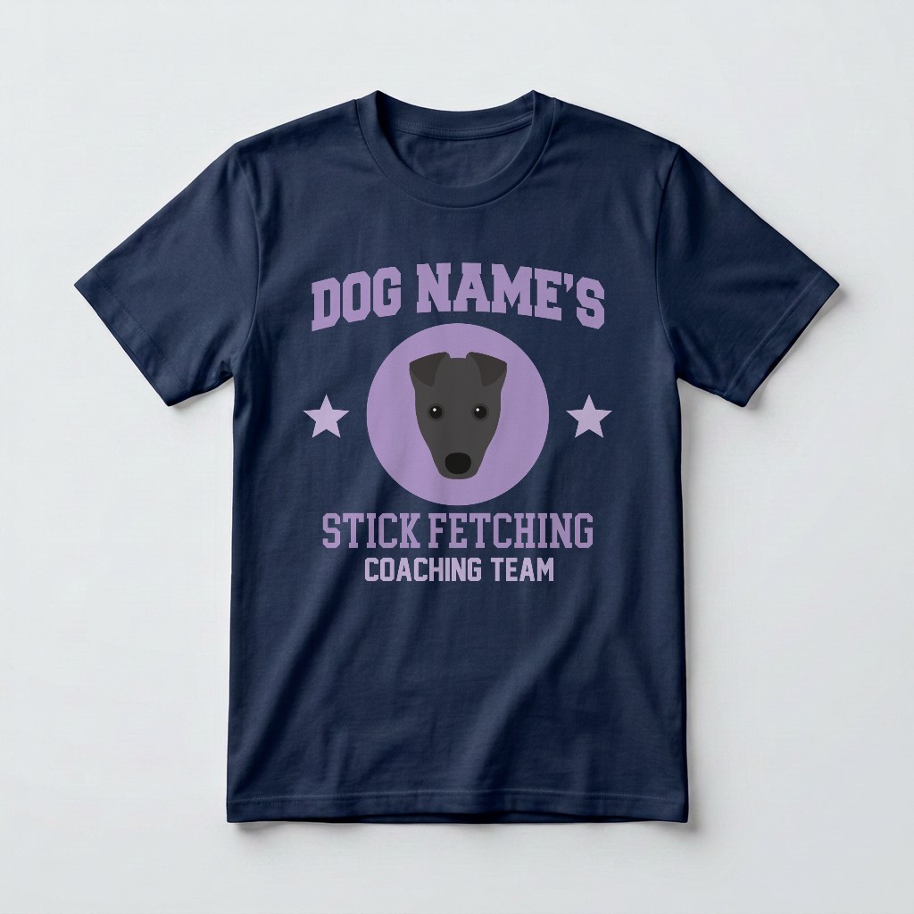 Stick Fetching Coaching Team: Personalized {breedFullName} T-Shirt