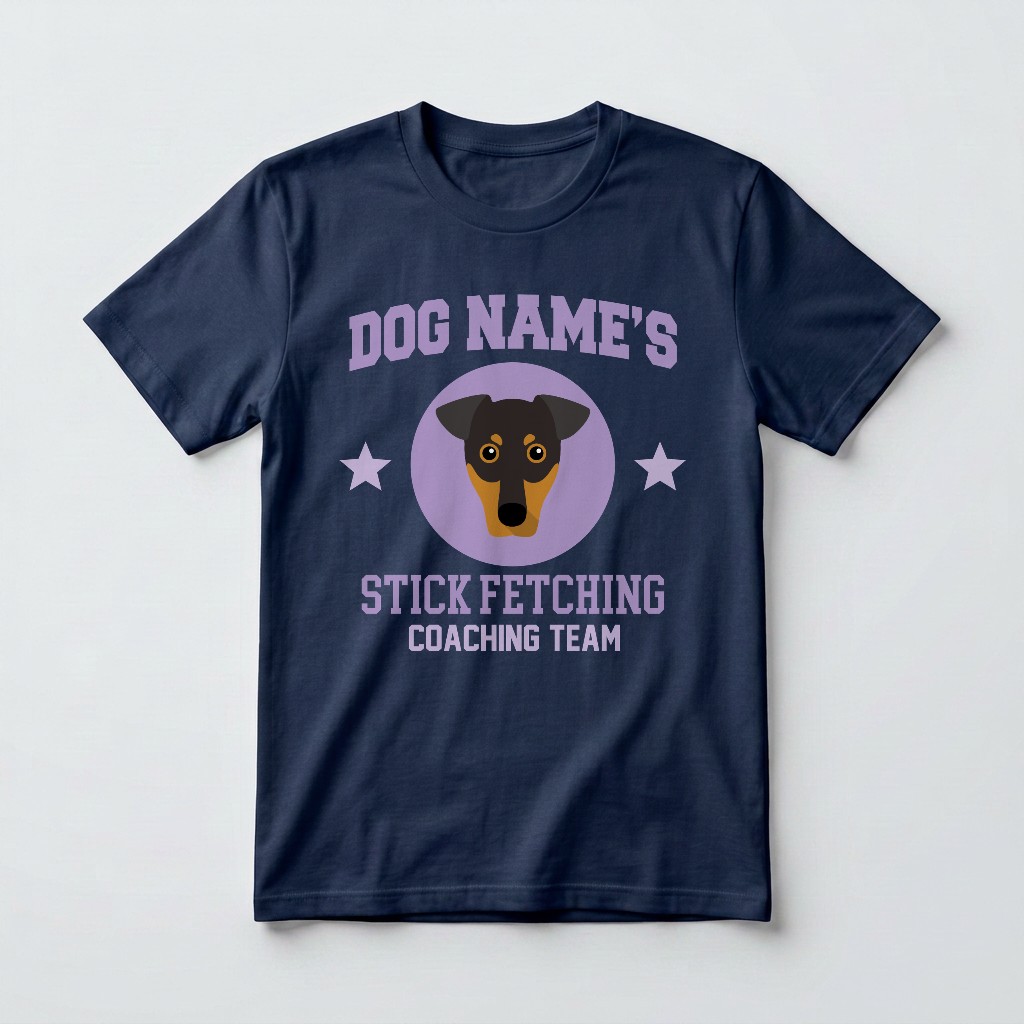 Stick Fetching Coaching Team: Personalized {breedFullName} T-Shirt