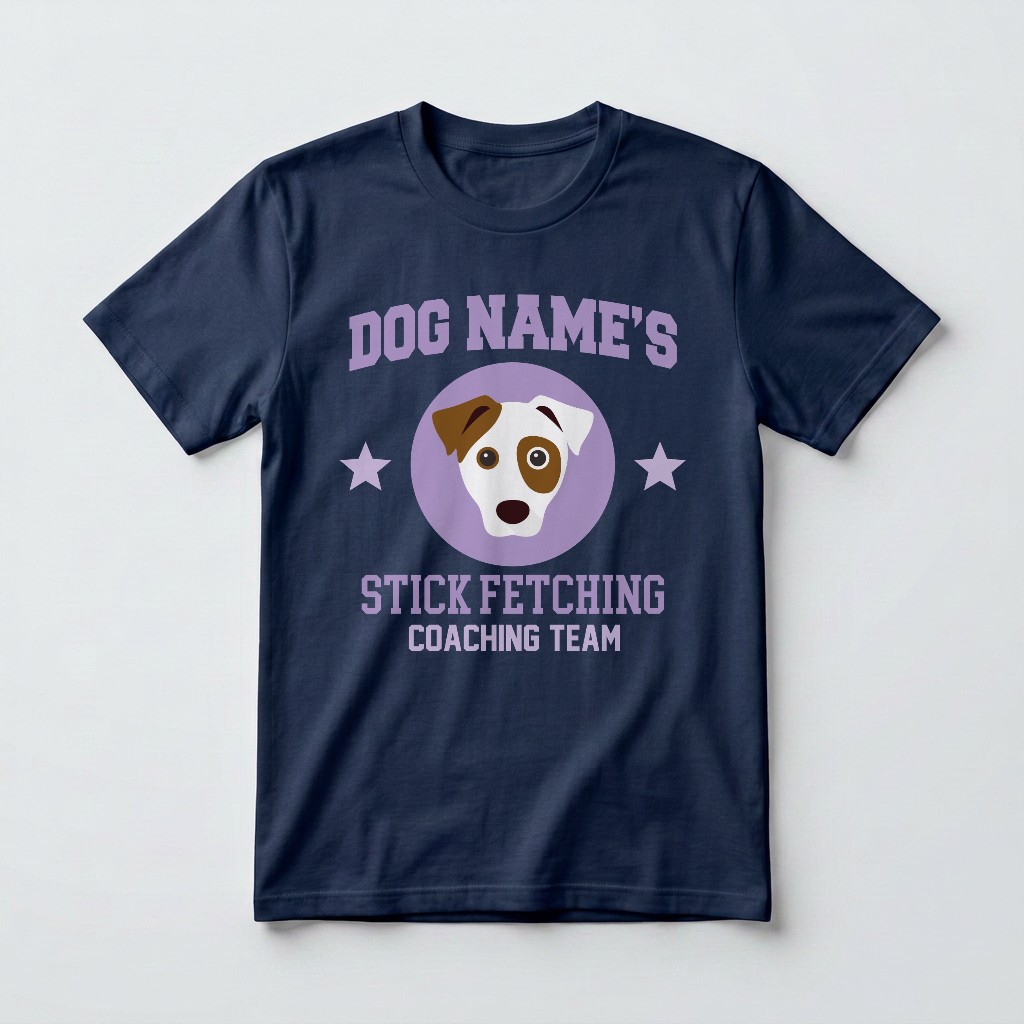 Stick Fetching Coaching Team: Personalized {breedFullName} T-Shirt