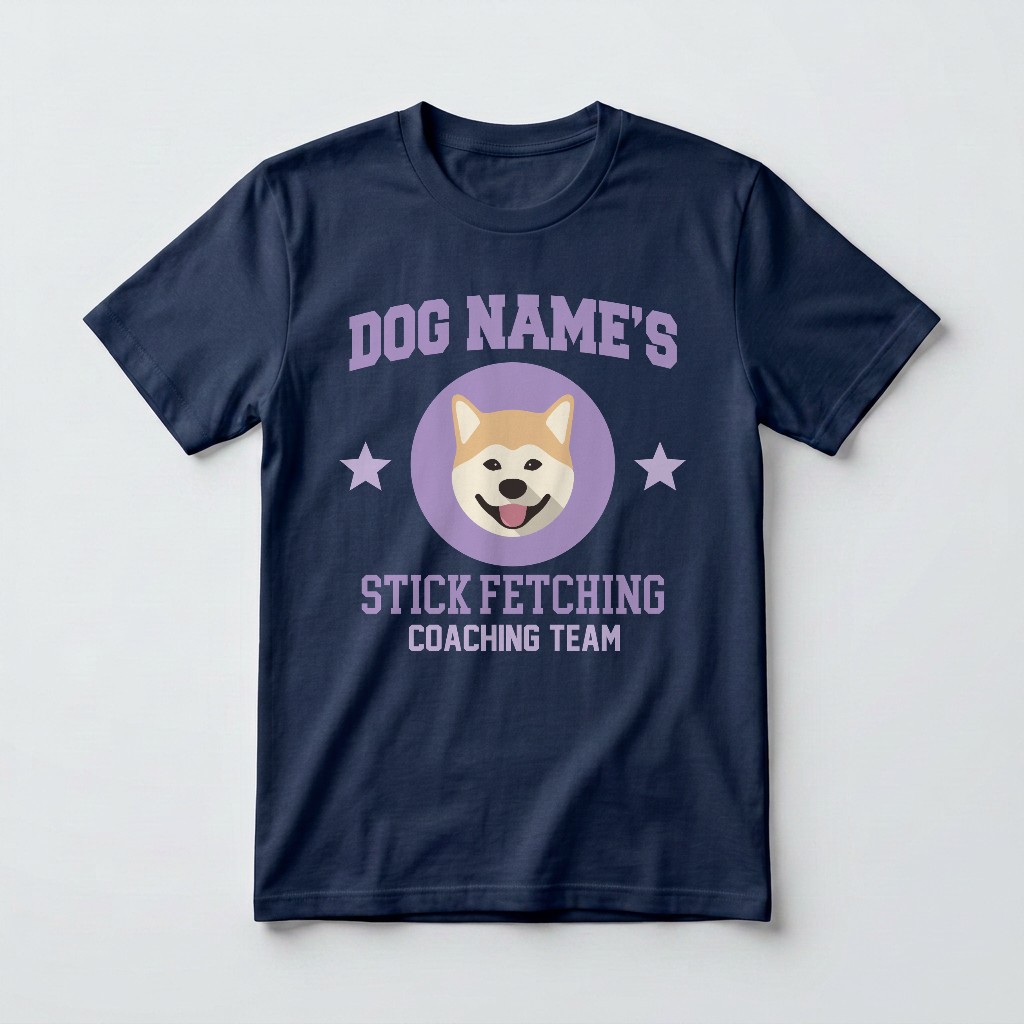 Stick Fetching Coaching Team: Personalized {breedFullName} T-Shirt