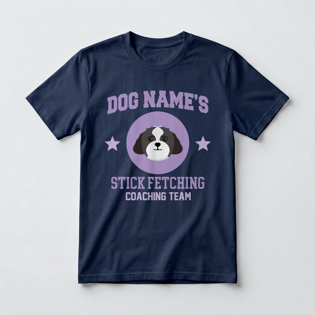 Stick Fetching Coaching Team: Personalized {breedFullName} T-Shirt
