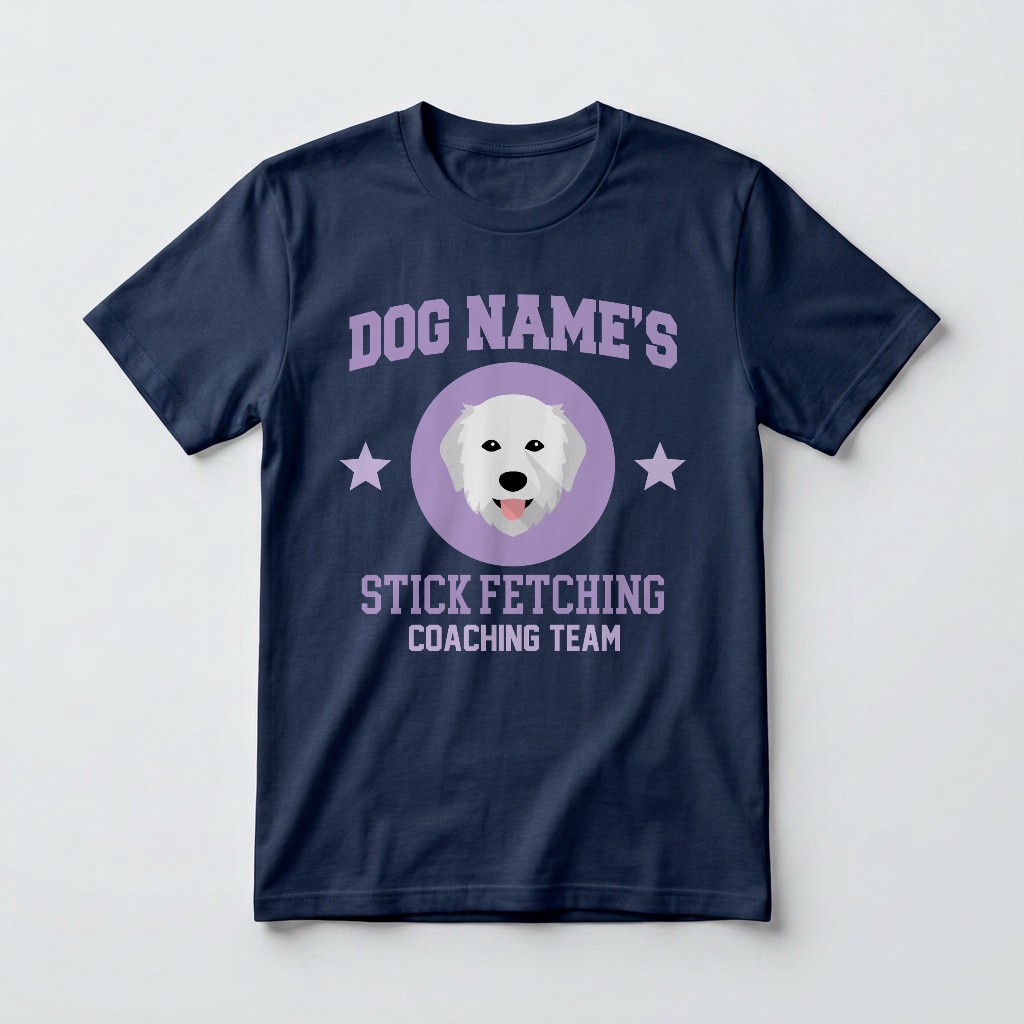Stick Fetching Coaching Team: Personalized {breedFullName} T-Shirt
