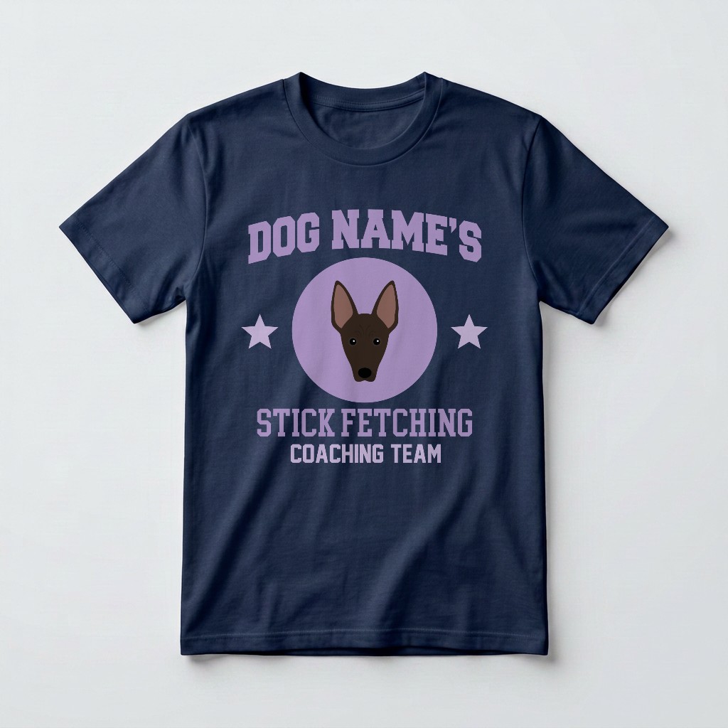 Stick Fetching Coaching Team: Personalized {breedFullName} T-Shirt