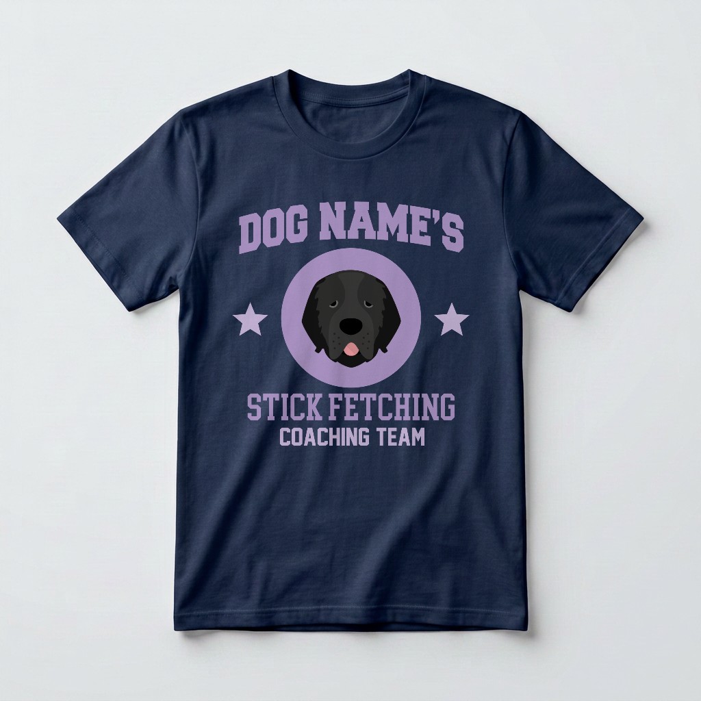 Stick Fetching Coaching Team: Personalized {breedFullName} T-Shirt