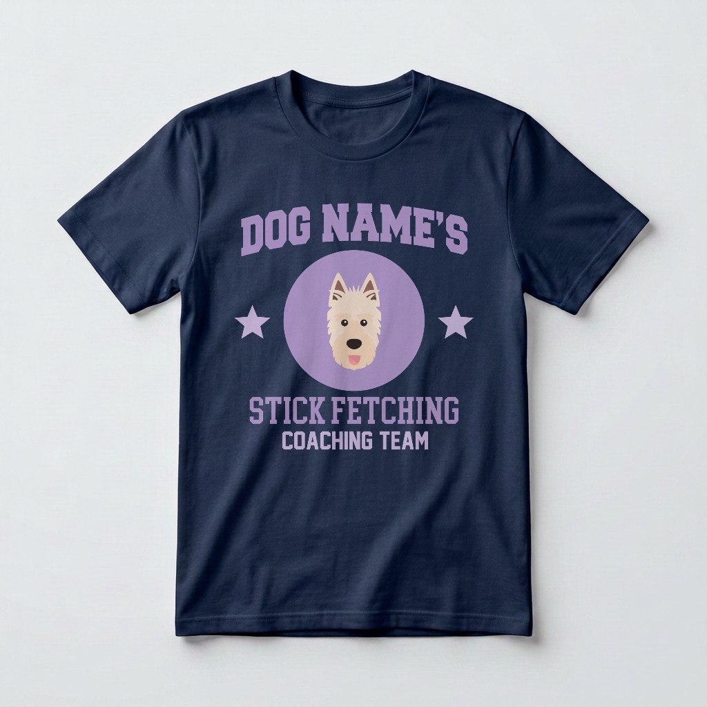 Stick Fetching Coaching Team: Personalized {breedFullName} T-Shirt