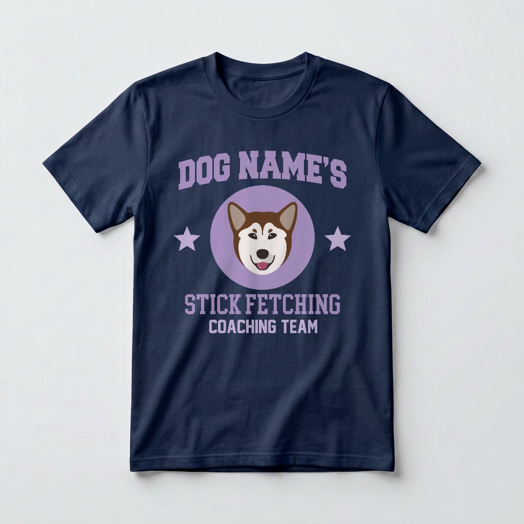 Stick Fetching Coaching Team: Personalized {breedFullName} T-Shirt