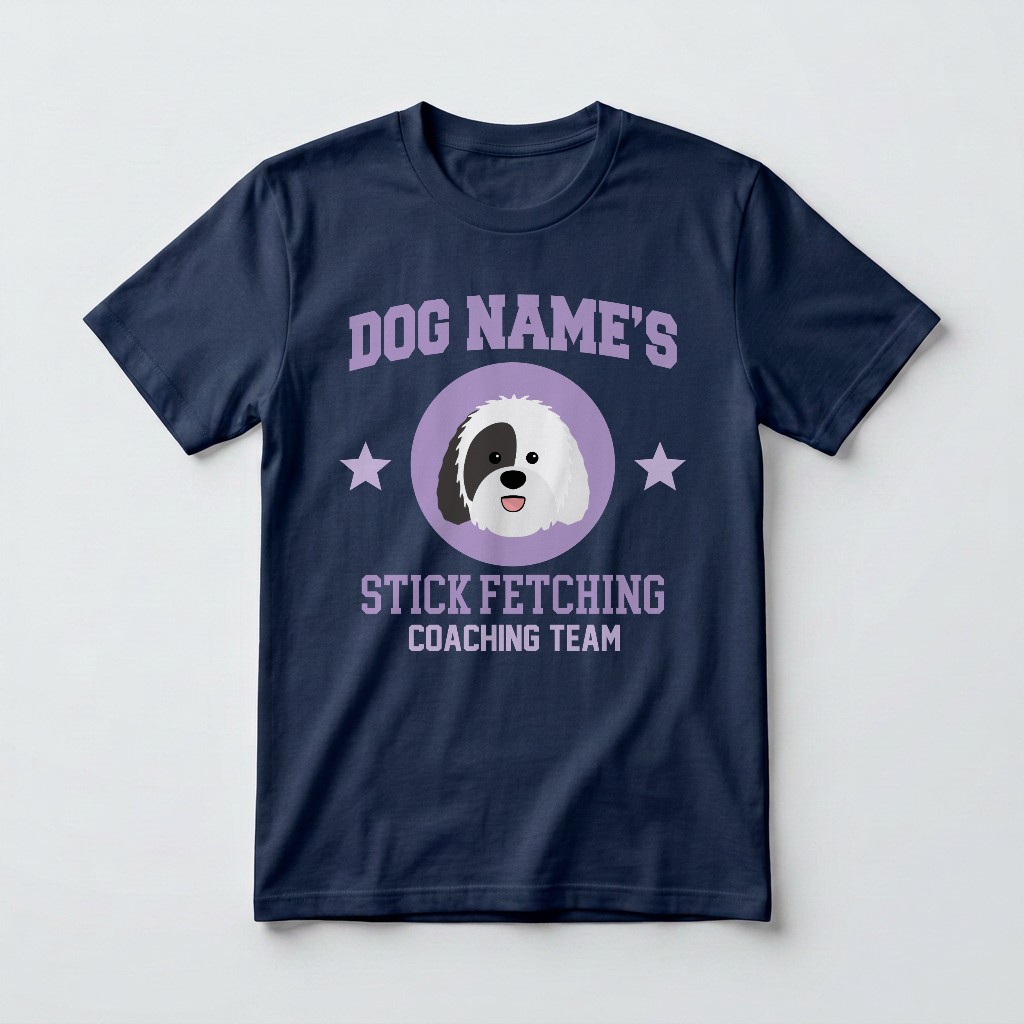 Stick Fetching Coaching Team: Personalized {breedFullName} T-Shirt