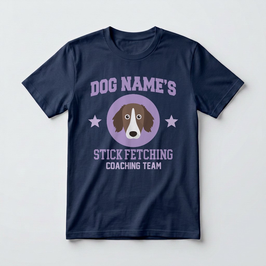 Stick Fetching Coaching Team: Personalized {breedFullName} T-Shirt