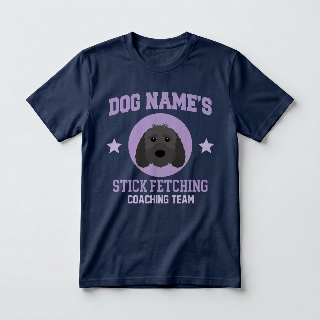 Stick Fetching Coaching Team: Personalized {breedFullName} T-Shirt