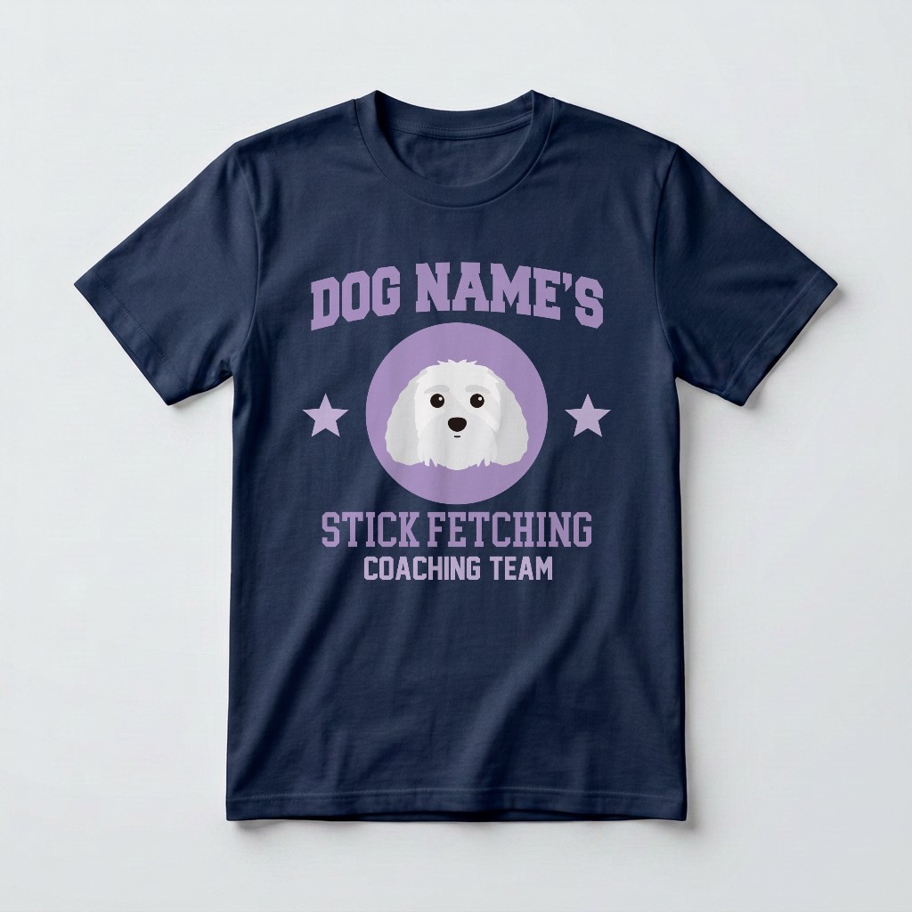 Stick Fetching Coaching Team: Personalized {breedFullName} T-Shirt