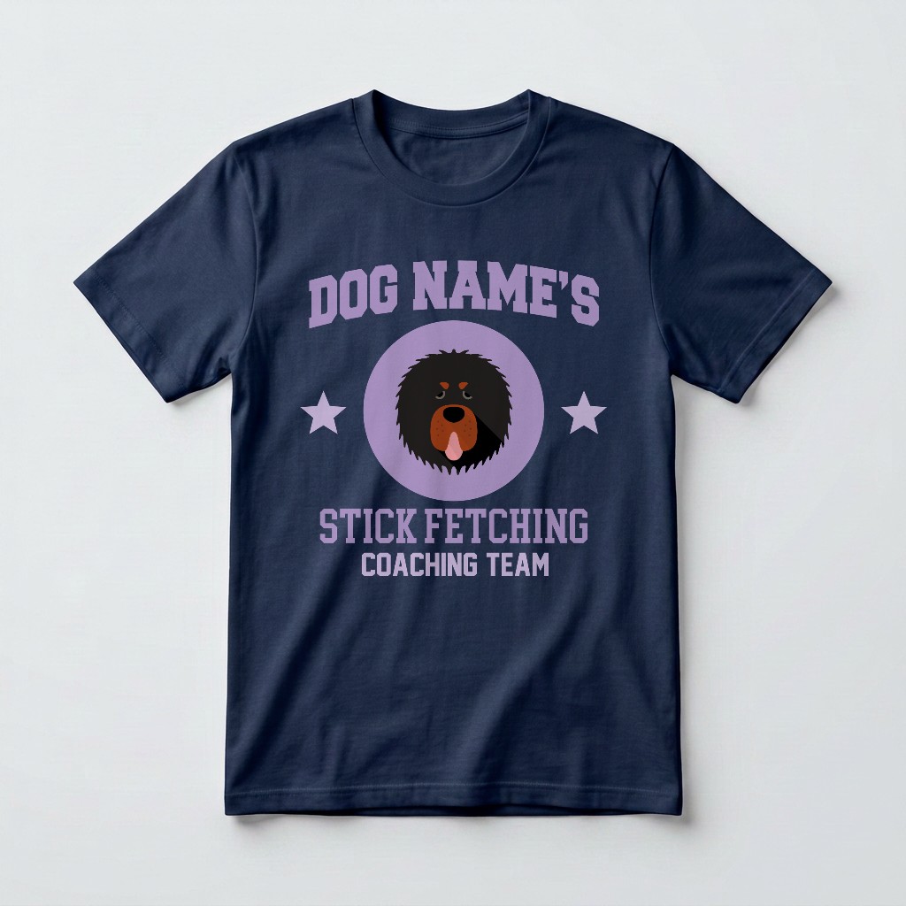 Stick Fetching Coaching Team: Personalized {breedFullName} T-Shirt