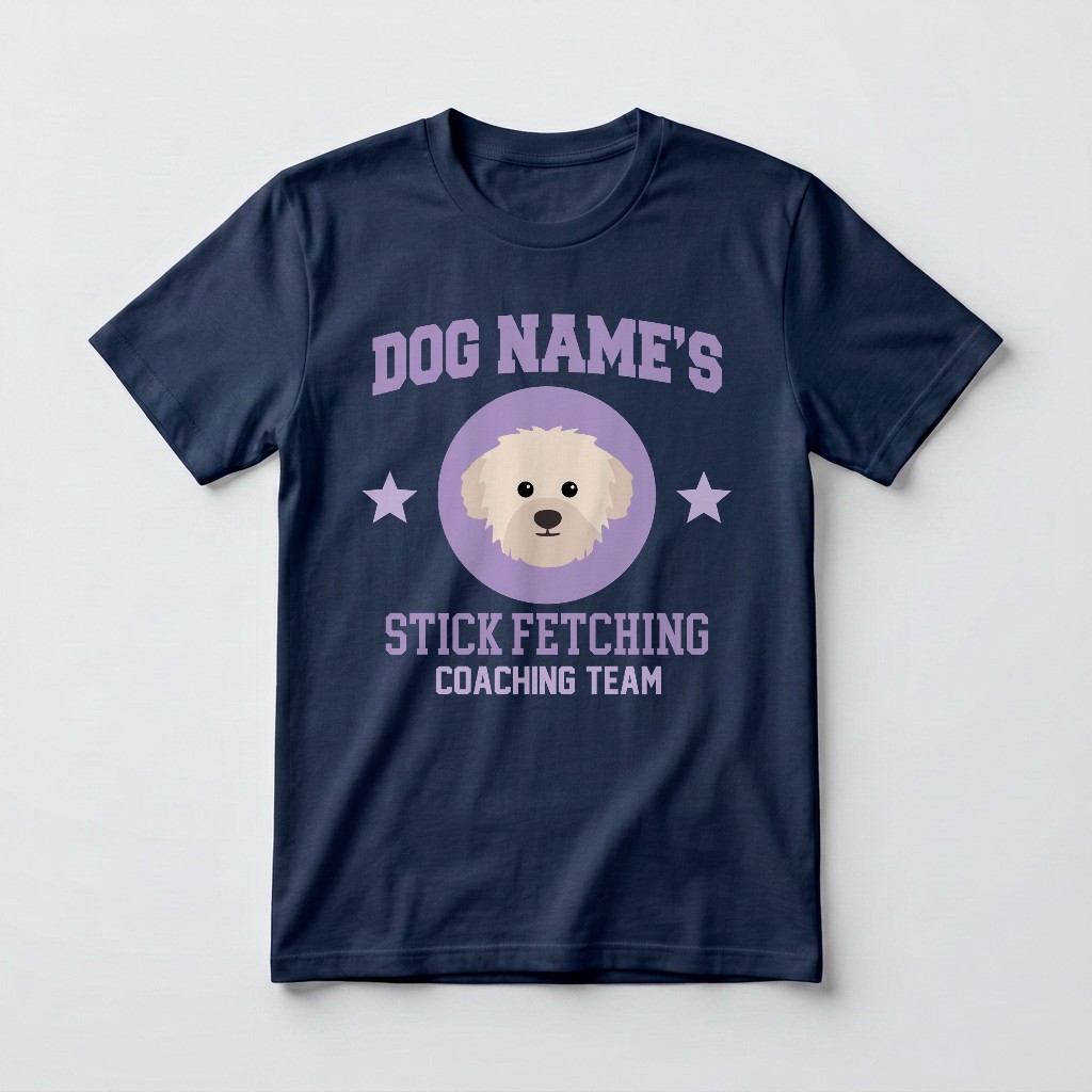Stick Fetching Coaching Team: Personalized {breedFullName} T-Shirt