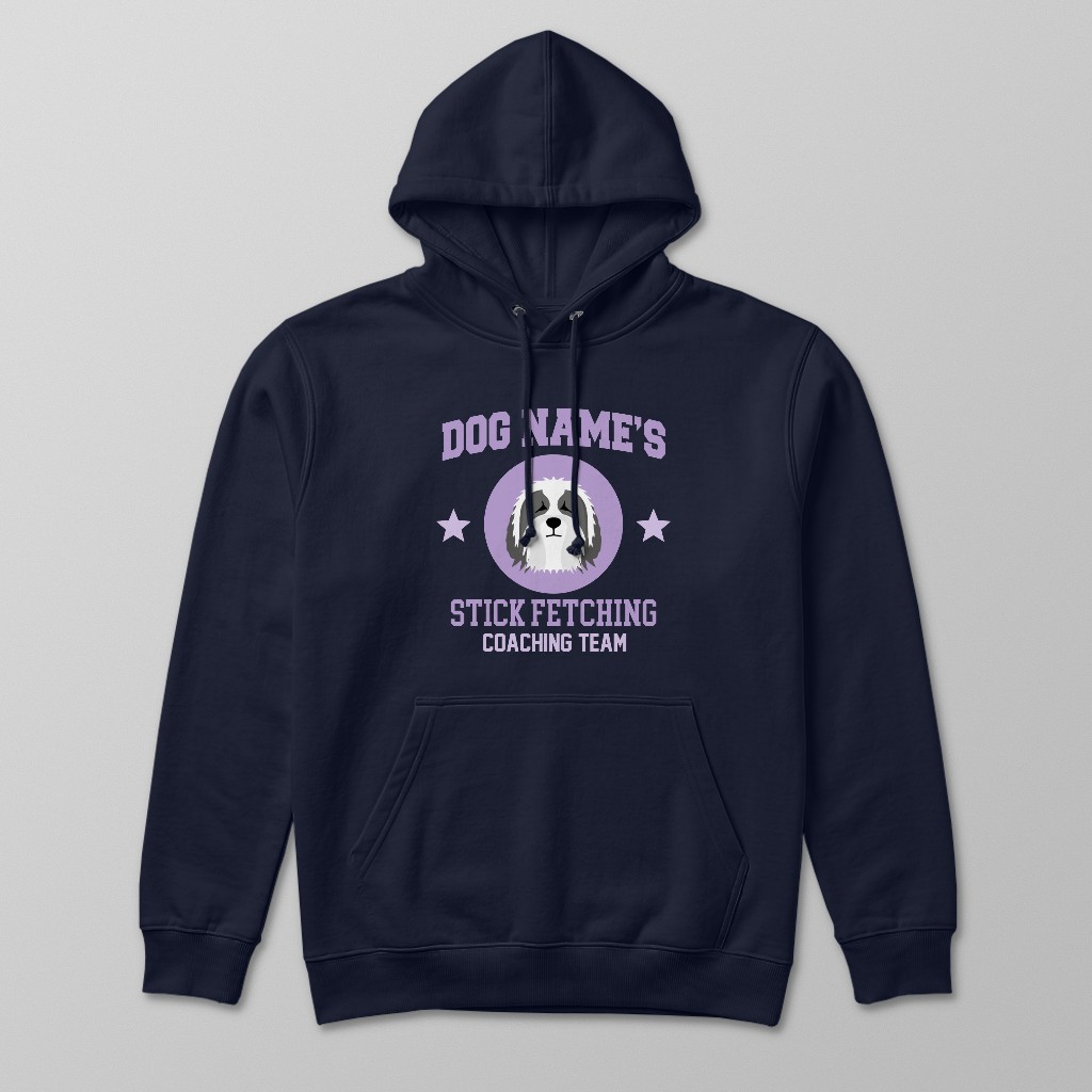 Stick Fetching Coaching Team: Personalized {breedFullName} Hoodie