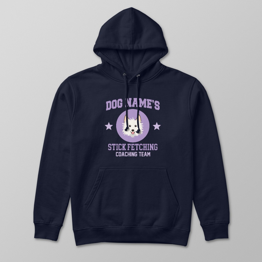 Stick Fetching Coaching Team: Personalized {breedFullName} Hoodie