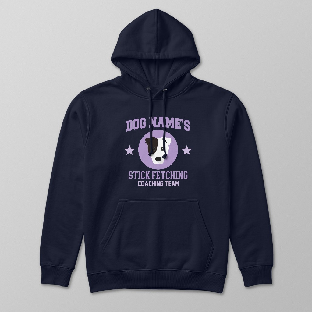 Stick Fetching Coaching Team: Personalized {breedFullName} Hoodie