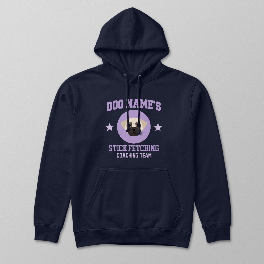 Stick Fetching Coaching Team: Personalized {breedFullName} Hoodie