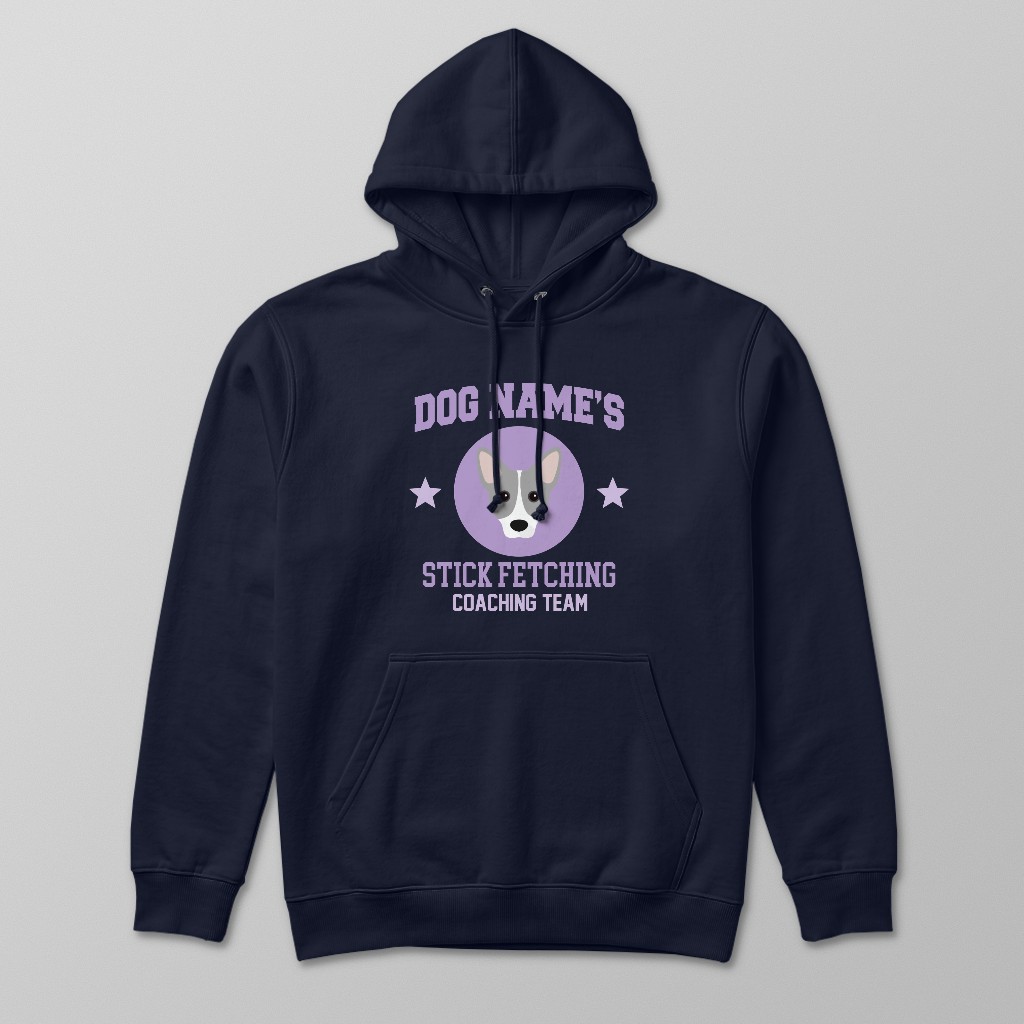 Stick Fetching Coaching Team: Personalized {breedFullName} Hoodie
