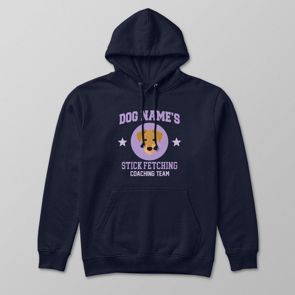 Stick Fetching Coaching Team: Personalized {breedFullName} Hoodie