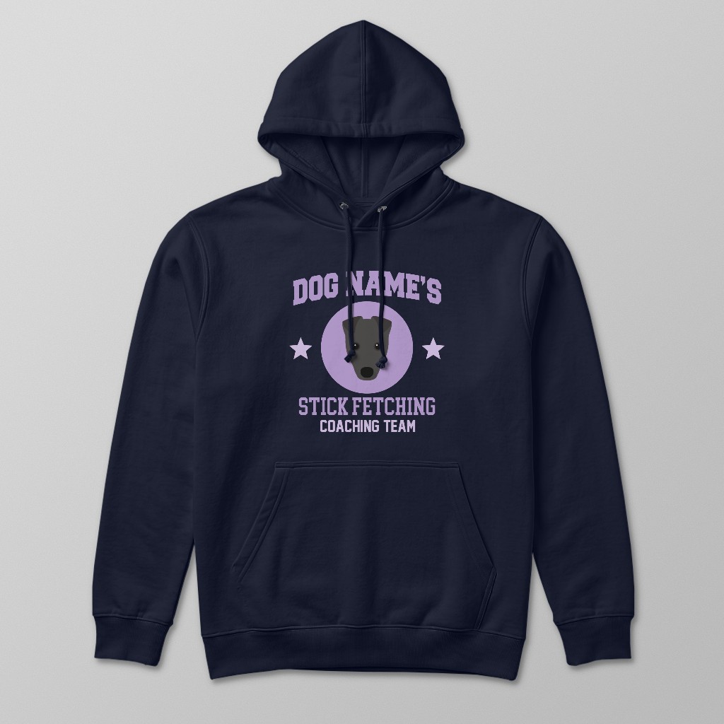 Stick Fetching Coaching Team: Personalized {breedFullName} Hoodie