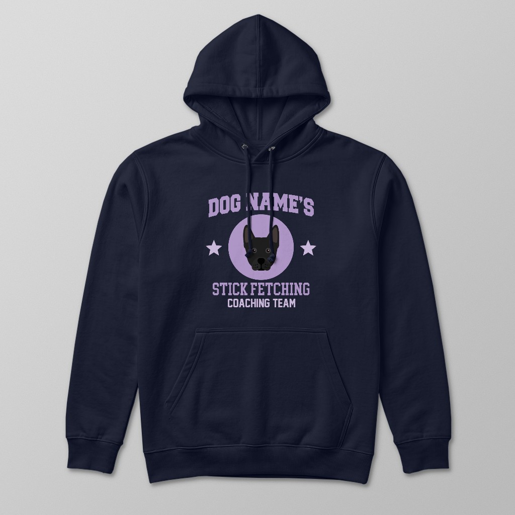 Stick Fetching Coaching Team: Personalized {breedFullName} Hoodie
