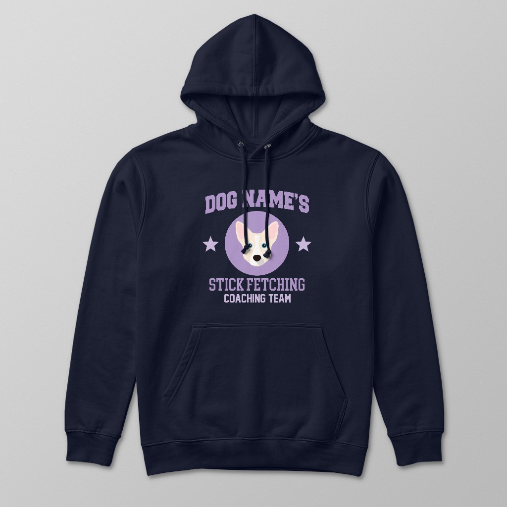 Stick Fetching Coaching Team: Personalized {breedFullName} Hoodie