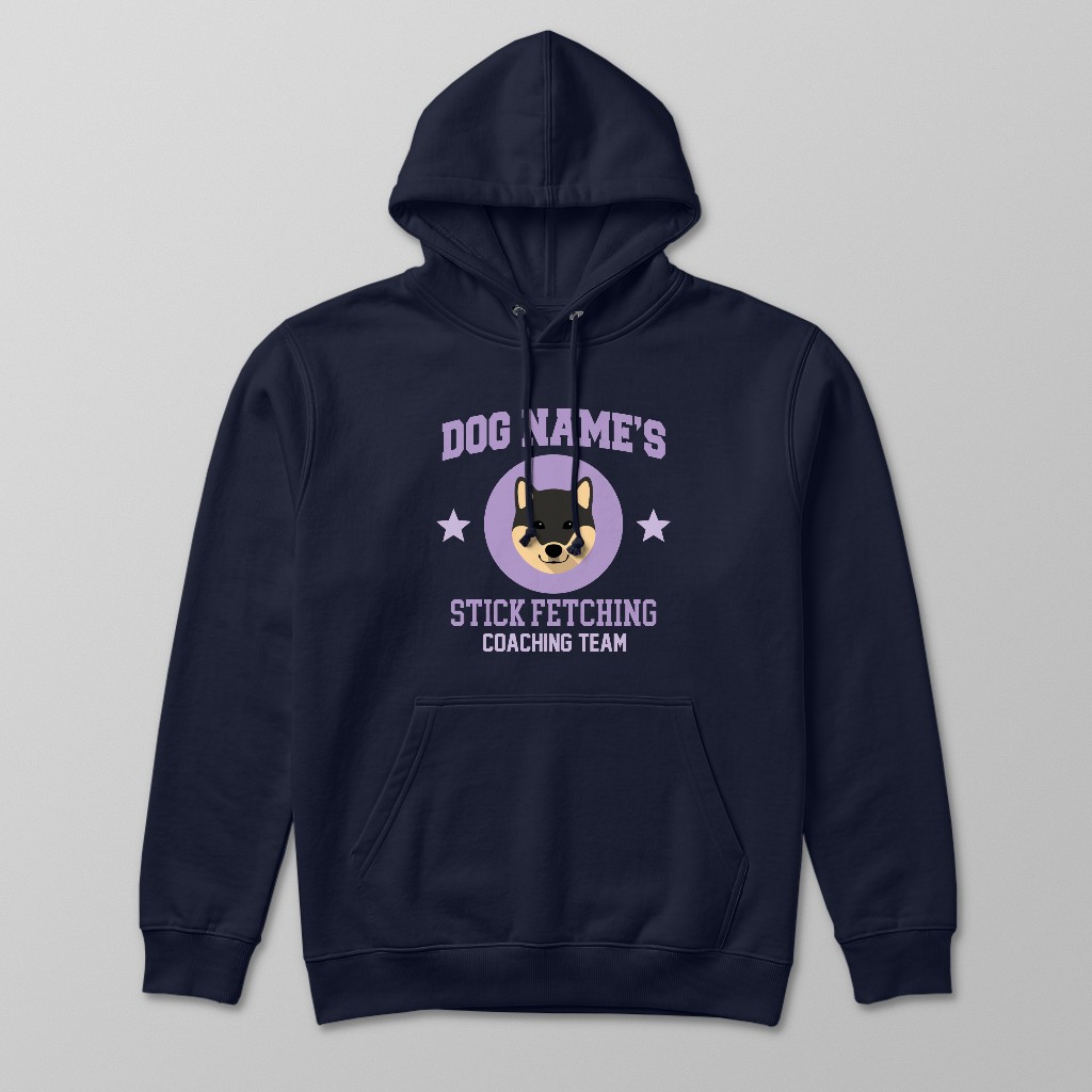 Stick Fetching Coaching Team: Personalized {breedFullName} Hoodie