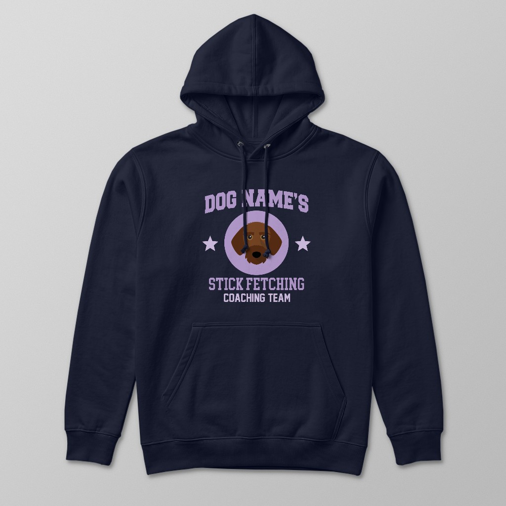 Stick Fetching Coaching Team: Personalized {breedFullName} Hoodie