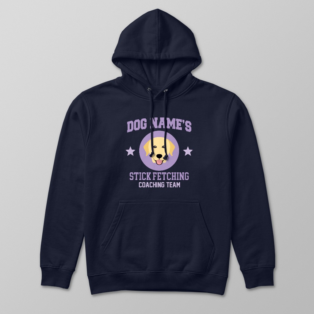 Stick Fetching Coaching Team: Personalized {breedFullName} Hoodie