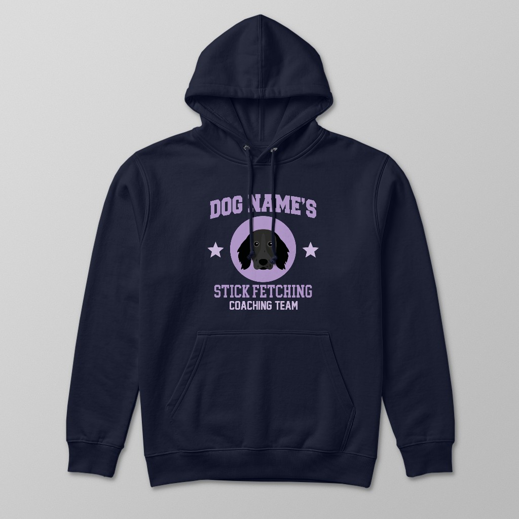 Stick Fetching Coaching Team: Personalized {breedFullName} Hoodie