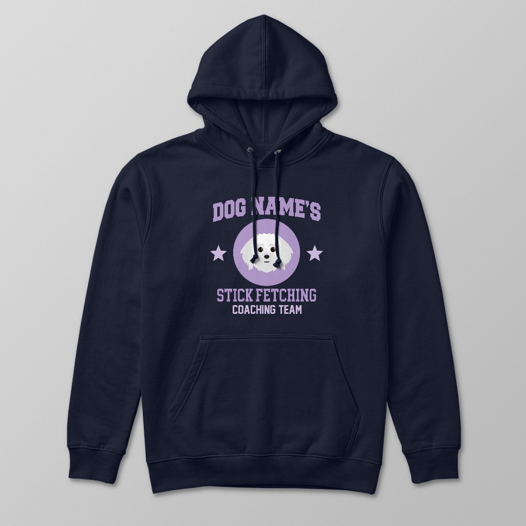 Stick Fetching Coaching Team: Personalized {breedFullName} Hoodie