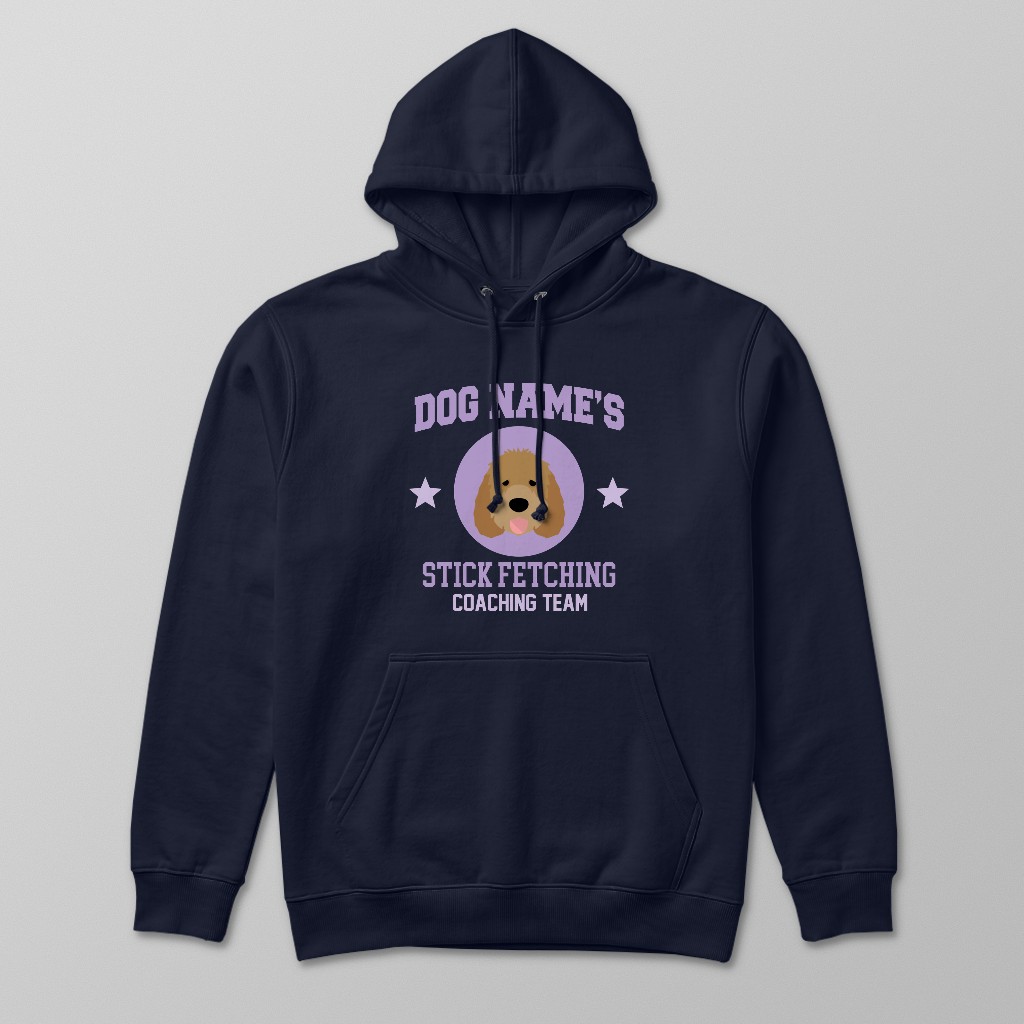 Stick Fetching Coaching Team: Personalized {breedFullName} Hoodie