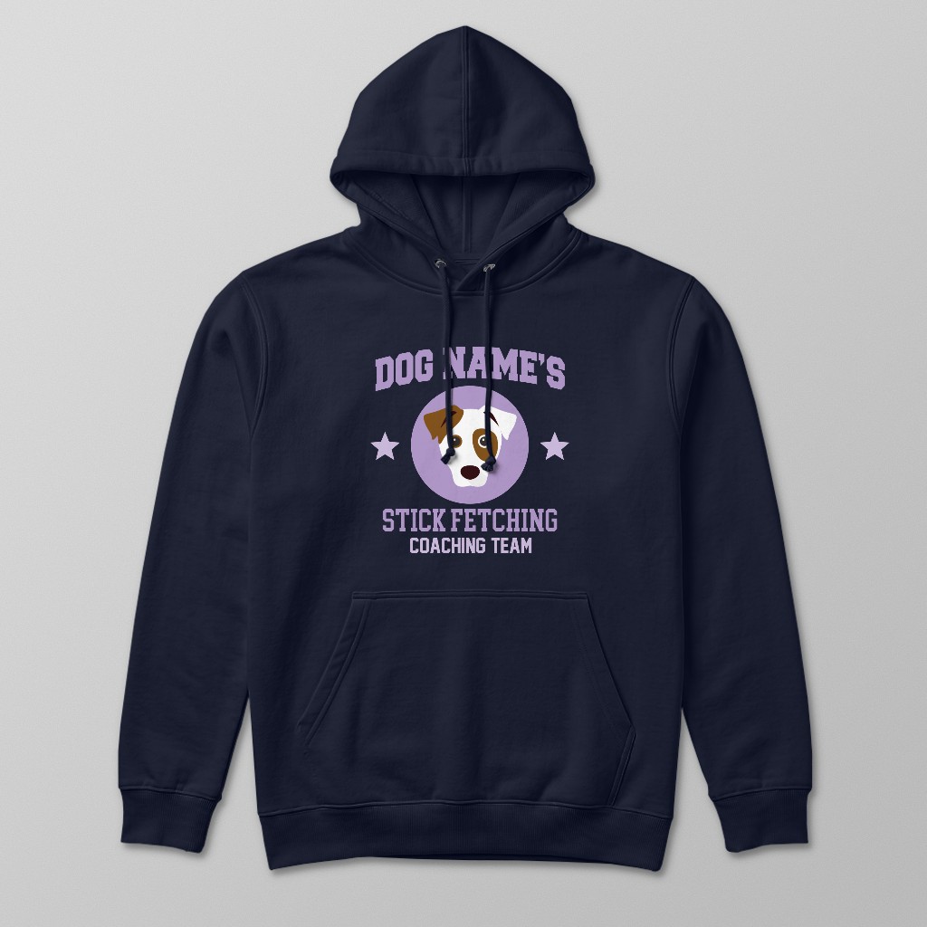 Stick Fetching Coaching Team: Personalized {breedFullName} Hoodie