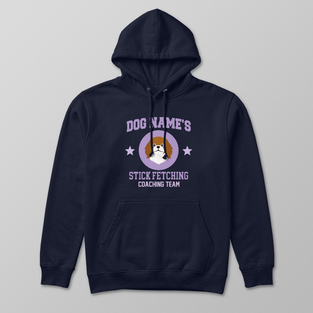 Stick Fetching Coaching Team: Personalized {breedFullName} Hoodie