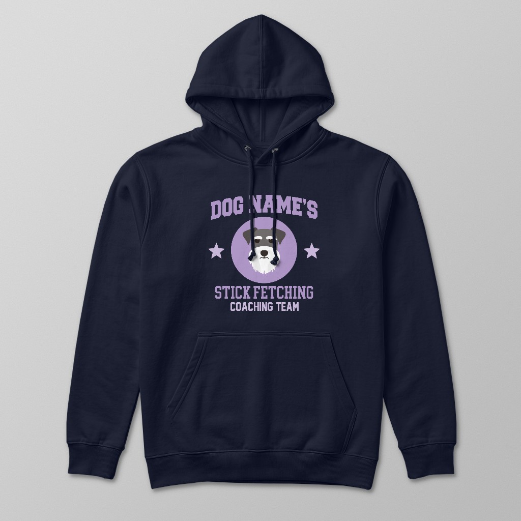 Stick Fetching Coaching Team: Personalized {breedFullName} Hoodie