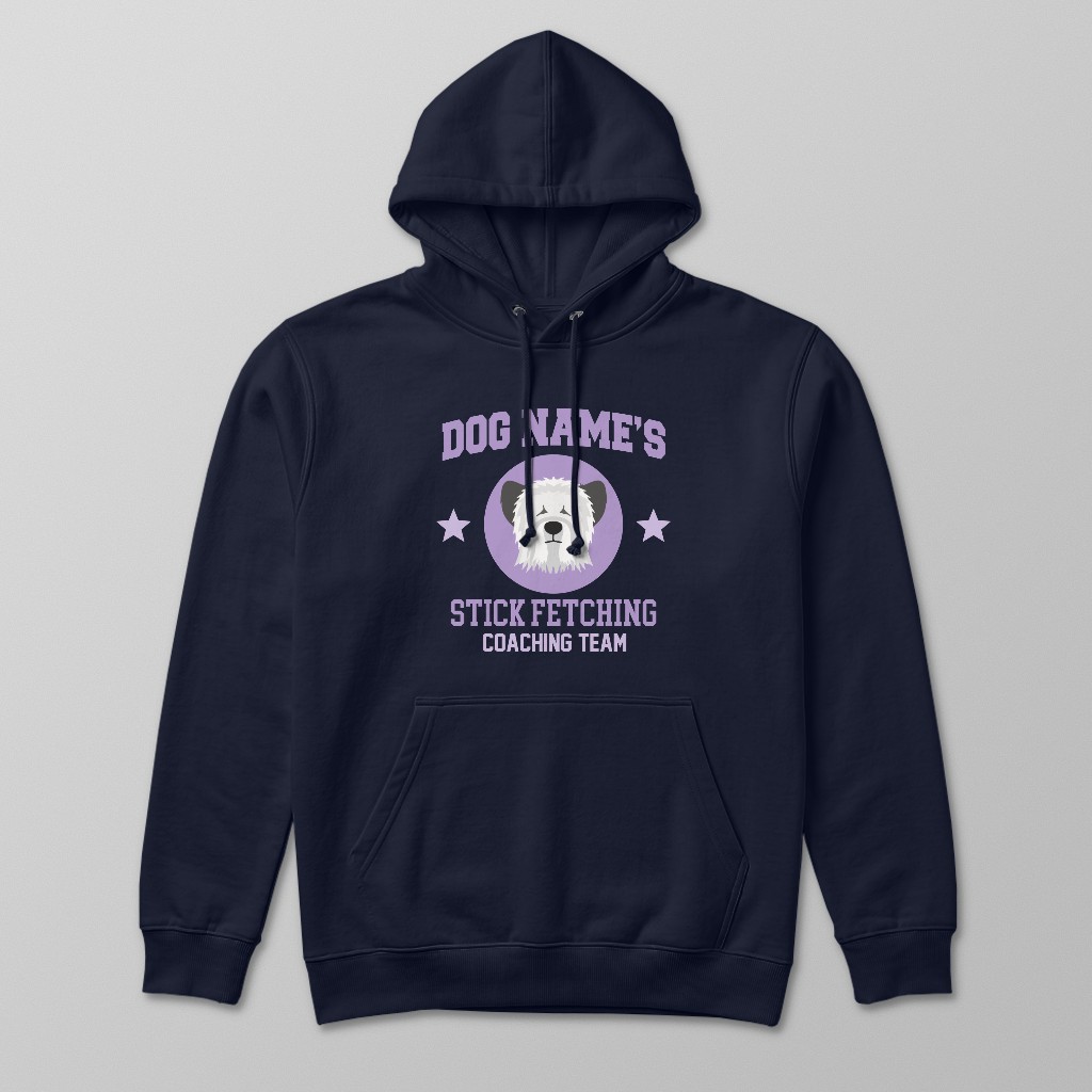 Stick Fetching Coaching Team: Personalized {breedFullName} Hoodie