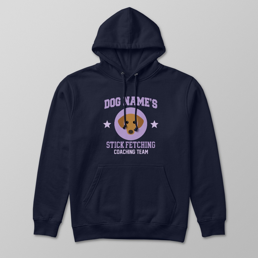 Stick Fetching Coaching Team: Personalized {breedFullName} Hoodie