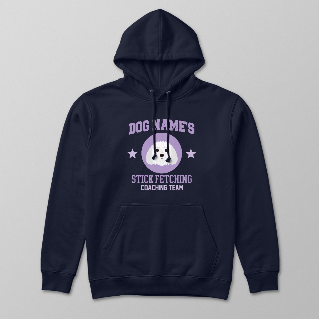 Stick Fetching Coaching Team: Personalized {breedFullName} Hoodie