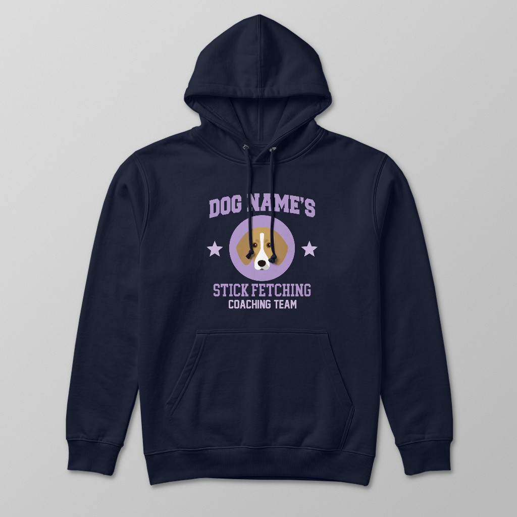 Stick Fetching Coaching Team: Personalized {breedFullName} Hoodie