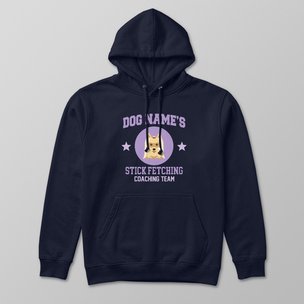 Stick Fetching Coaching Team: Personalized {breedFullName} Hoodie