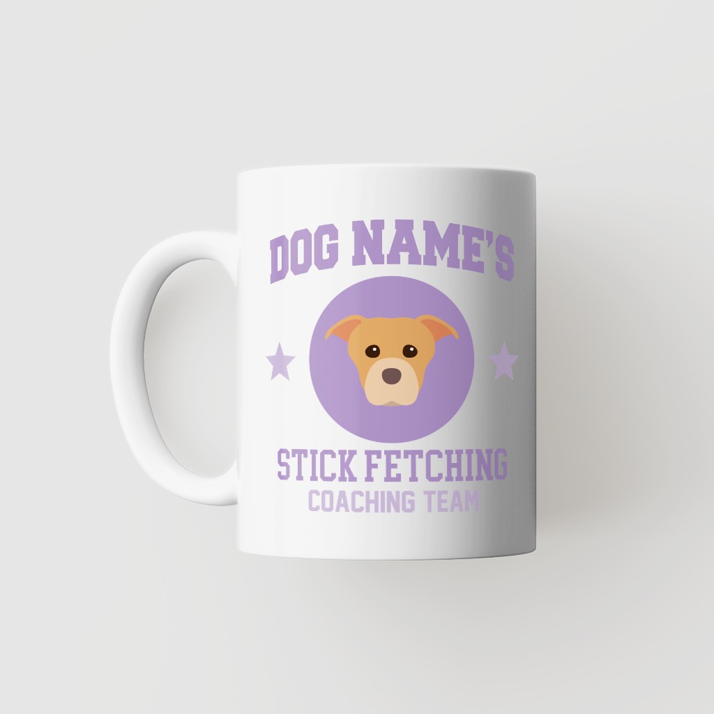 Stick Fetching Coaching Team: Personalized {breedFullName} Mug
