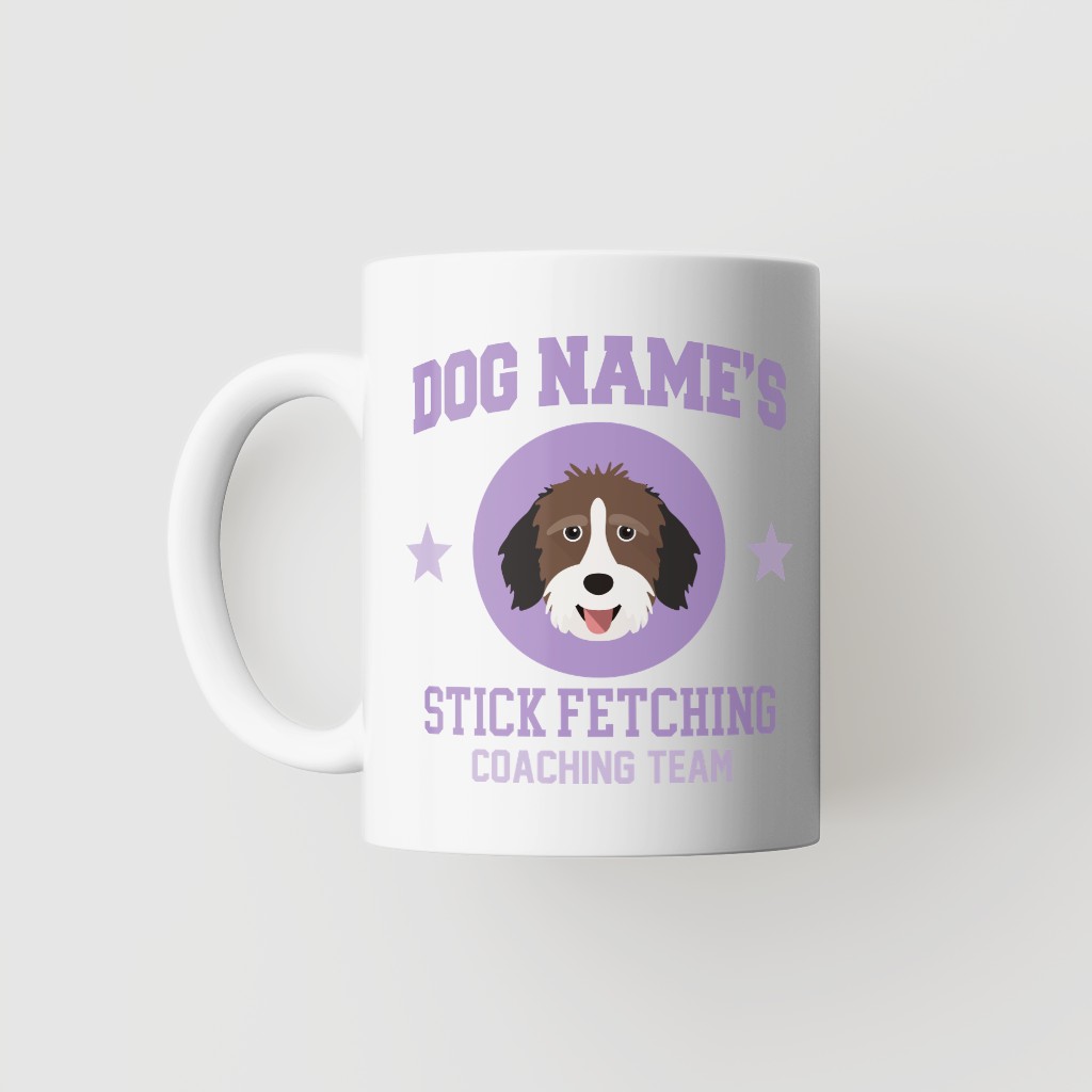 Stick Fetching Coaching Team: Personalized {breedFullName} Mug